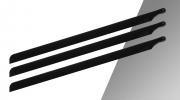 Spinblades - MATT BLACK Scale 600 3Blatt 