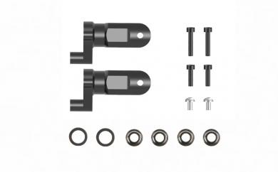 Tail blade holder set Alu black 