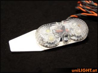 12Wx2 Doppellicht 24mm mit T-Fuse, GRÜN/WEISS 