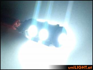 1.8W Würfelstrahler 5-seitig, ROT 