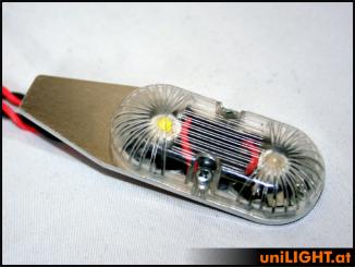 12W Doppellicht 24mm, ROT/WEISS 