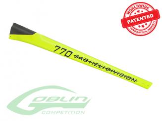 Carbon Fiber Tail Boom Yellow - Goblin 770 Competition 
