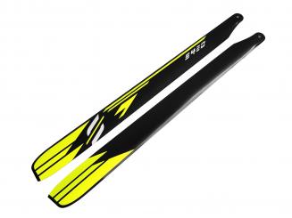 SLINE CARBON FIBER MAIN BLADES 420MM Yellow 
