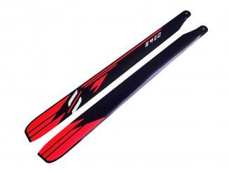 SLINE CARBON FIBER MAIN BLADES 420MM orange 
