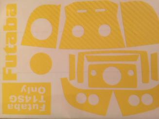 Klebefolien Set gelb für Futaba T14SG 