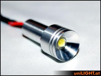 4W Alu-Scheinwerfer 15mm, WARMWEISS 