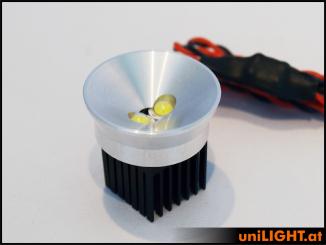 16Wx2 Scheinwerfer 35mm, Ultra-Power, WEISS, T-Fuse 