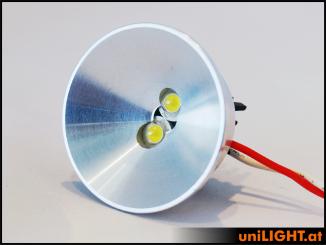 8Wx2 Power-Scheinwerfer 40mm, WEISS, T-Fuse 