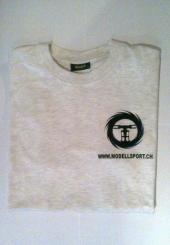 T-shirt Farbe hell grau, bedruckt Hobby Modellsport-LOGO M 