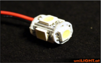 1W Würfelstrahler 5-seitig, ROT 