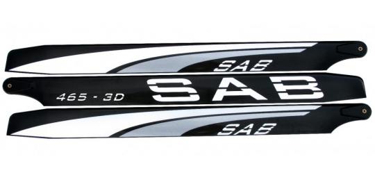 SAB 465mm Blackline Carbon Blade 3D (Silver) - 3 Blades 
