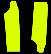 KBDD - Extreme Edition Heckrotorblätter 104mm neon gelb 
