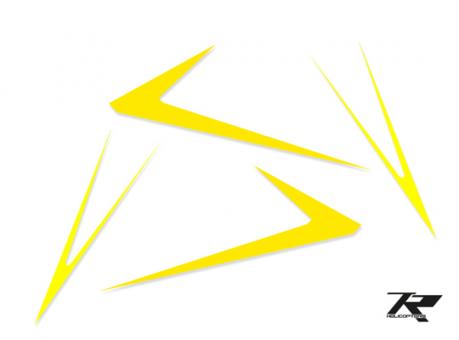 STICKERS SET YELLOW FRAME AND TAIL FIN TRON 7.0 