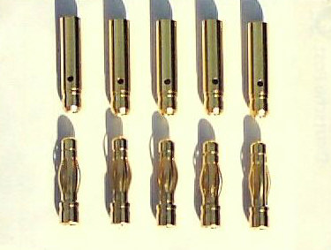 4mm Goldstecker 5 Paar 