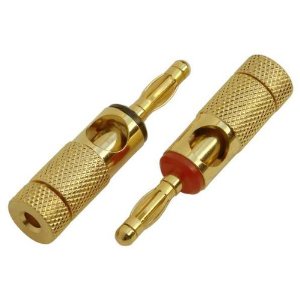 Gold-Bananen-Stecker 5 Paar 