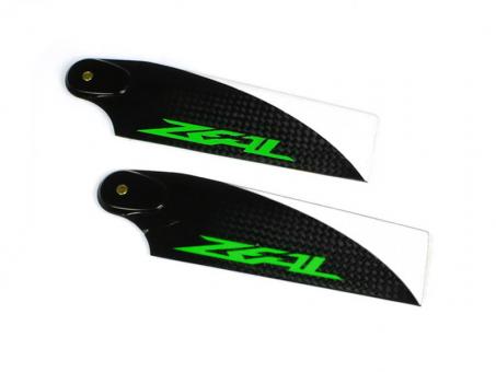 Carbon Fiber Zeal Tail Blades 105mm (Green) 
