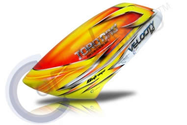 Lackierte Gfk Haube für Velocity 50 - Cool Fire 