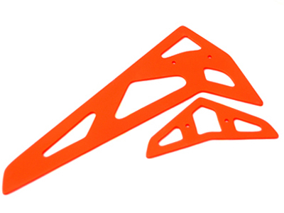 Neon Orange Fiberglass Horizontal/Vertical Fins 