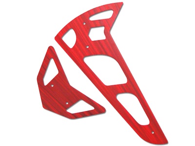 Neon Red Phantom Fiberglass Horiz./Vertical Fins 