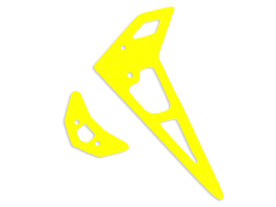 Neon Yellow Fiberglass Horizontal/Vertical Fins 