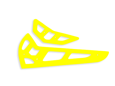 Neon Yellow Fiberglass Horizontal/Vertical Fins 