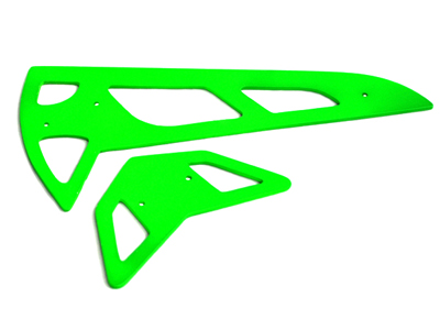 Neon Green Fiberglass Horizontal/Vertical Fins 