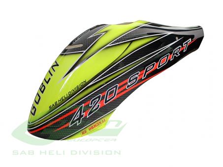 Canomod Airbrush Canopy SAB Yellow/Black - Goblin 420 Sport 