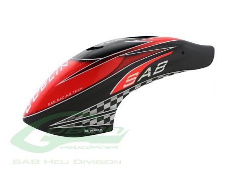 SAB Canomod Airbrush Canopy Red/Carbon - Goblin 700 Competition 