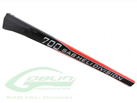 Carbon Fiber Tail Boom SAB Red/Carbon - Goblin 700 Competition/Speed 