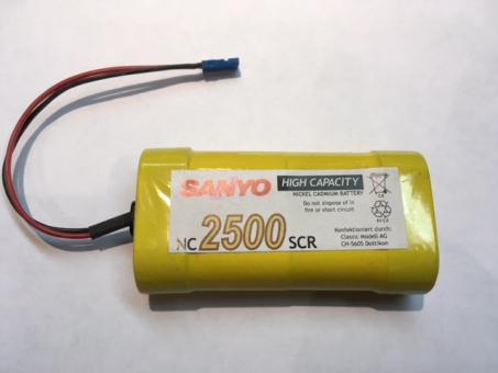 Sanyo NC2500SCR 4 Zellen Inline 4.8Volt 2500mAh 