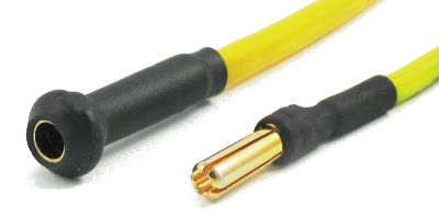 4.0mm Stecker vergoldet, mit Antiblitz Schaltung 