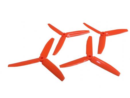 5030-3 Lynx Racer Triple Blade Propeller CCW + CW Set - Orange 