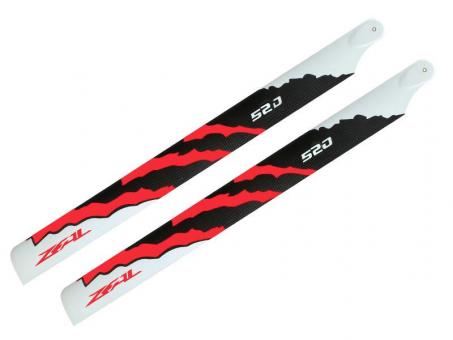 ZEAL Energy Carbon Fiber Main Blades 520mm Neon Orange 