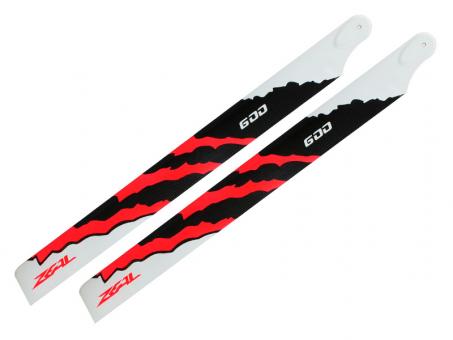 ZEAL Energy Carbon Fiber Main Blades 600mm Neon Orange 