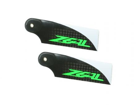 Carbon Fiber Zeal Tail Blades 68mm Green 