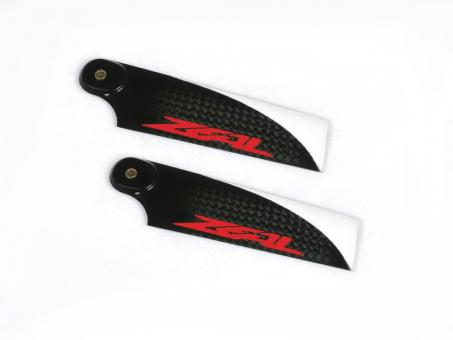 Carbon Fiber Zeal Tail Blades 80mm Red 