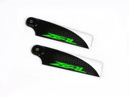 Carbon Fiber Zeal Tail Blades 80mm (Green) 