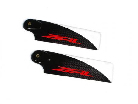 Carbon Fiber Zeal Tail Blades 92mm (Red) 