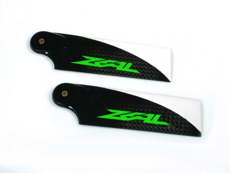 Carbon Fiber Zeal Tail Blades 95mm (Green) 