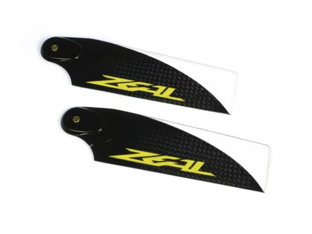 Carbon Fiber Zeal Tail Blades 115mm (Yellow) 